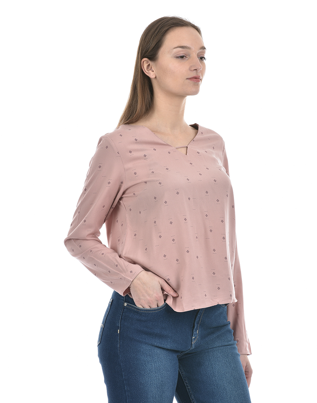 Numero Uno Women All Over Print Pink Top